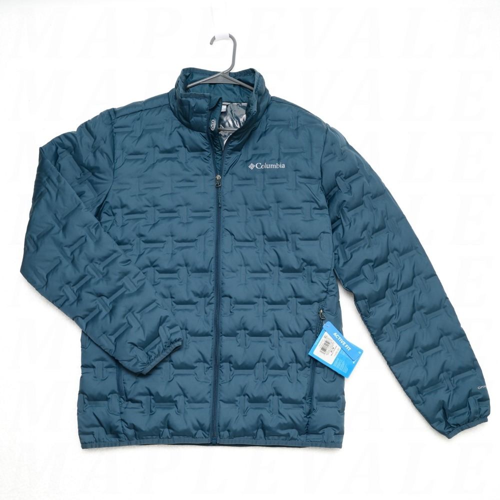 Columbia Delta Ridge II Jacket Men's Medium Everblue Teal Blue Down Full Zip NWT